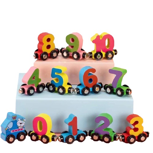 ĐOÀN TÀU SỐ HỌC-Đoàn tàu nam châm chữ và số - ĐỒ CHƠI GỖ TRÍ TUỆ CHO BÉ