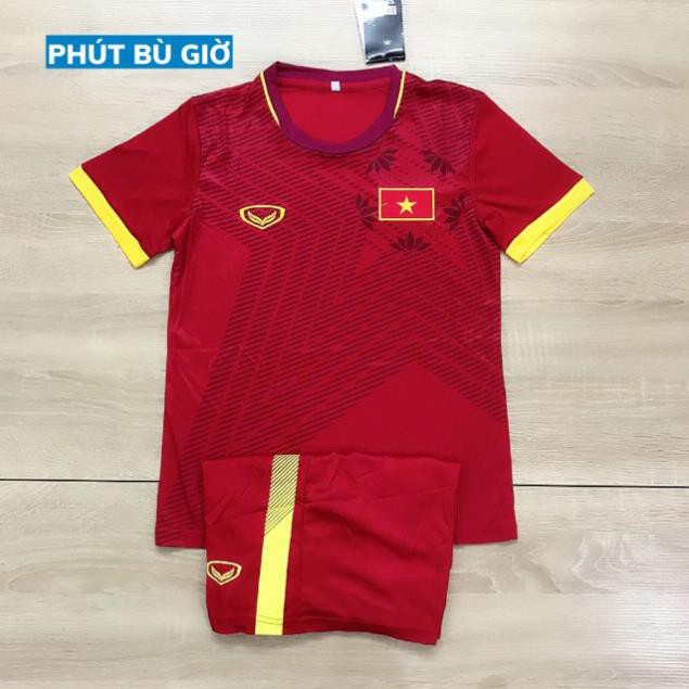 Bộ quần áo đá bóng trẻ em, áo đá banh trẻ em đội tuyển Việt Nam màu đỏ cao cấp mẫu mới nhất 2019-2020