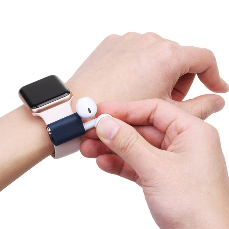 Kẹp Giữ Tai Nghe Không Dây Bằng Silicone Cho Đồng Hồ Thông Minh Airpods