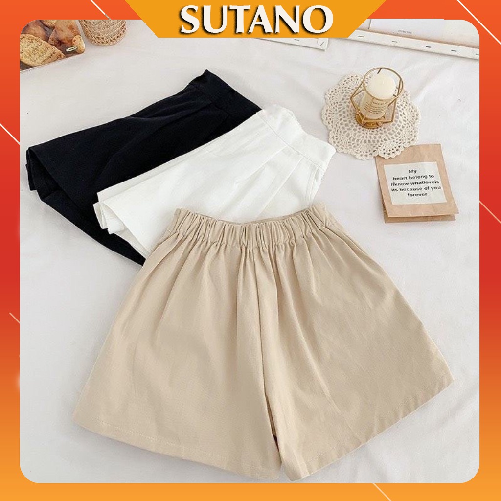 Quần short đùi nữ mặc nhà SUTANO chất đũi tơ mềm mát lịm mùa hè Q394