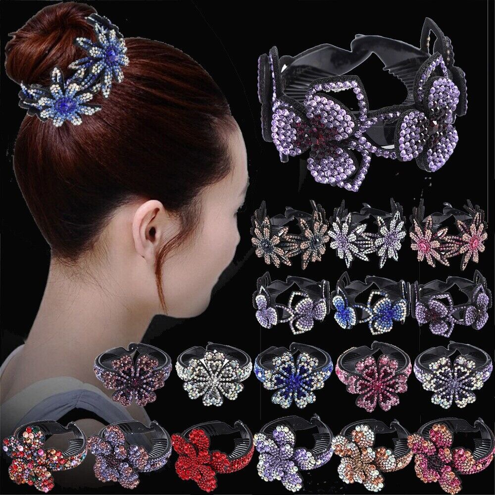 Kẹp tóc hoa Haimeikang đính đá thời trang Hàn Quốc mới