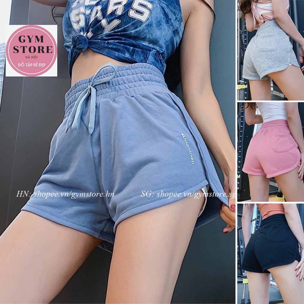 Quần biker short legging Đùi 2 lớp Naqi Tập Gym Yoga Erobic Đồ Tập Thể Thao Nữ Giá Rẻ 𝐆𝐘𝐌𝐒𝐓𝐎𝐑𝐄 401