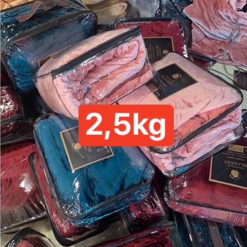 Chăn Lông Thỏ Muji Blanket 2,5kg Cao Cấp Mềm Mịn Kèm Túi Đựng Siêu Sang Chảnh | BigBuy360 - bigbuy360.vn