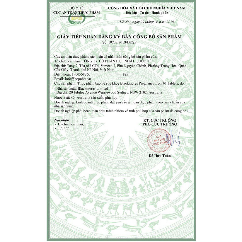 Viên Uống Blackmores Pregnancy Iron  30 Viên