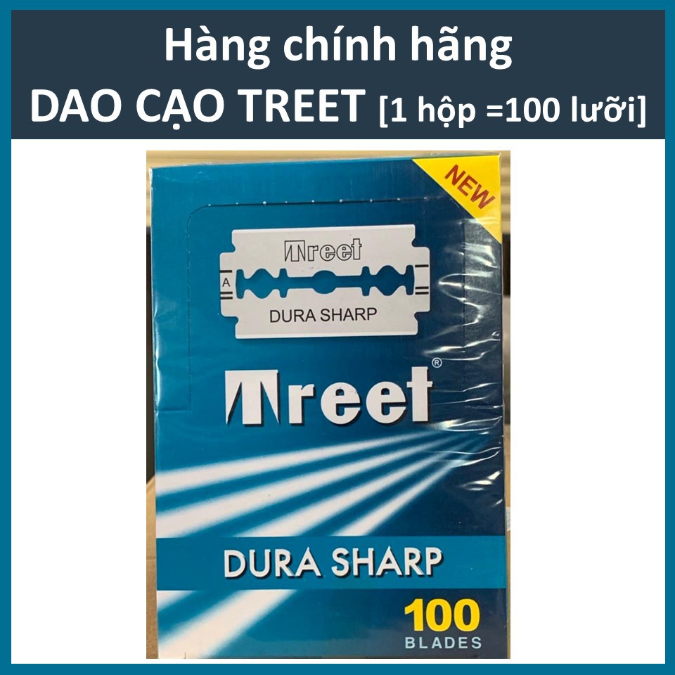 Hộp lưỡi lam Treet Xanh Dura Sharp (100 lưỡi/hộp)