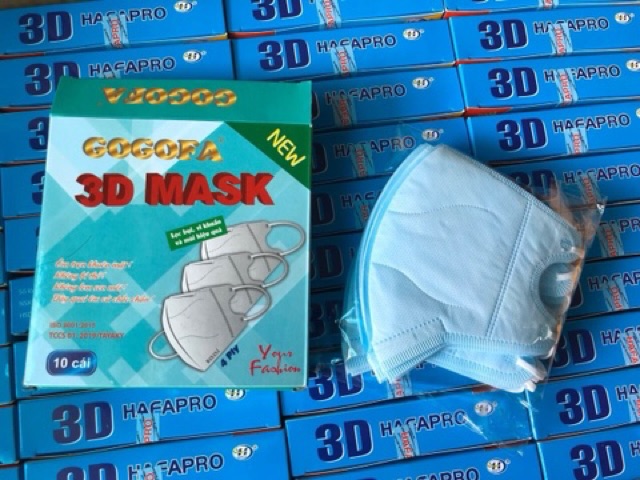 😷[HÀNG CÔNG TY]Hộp 10 cái khẩu trang 3D Mask GOGOFA sản xuất theo tiêu chuẩn Nhật Bản😷