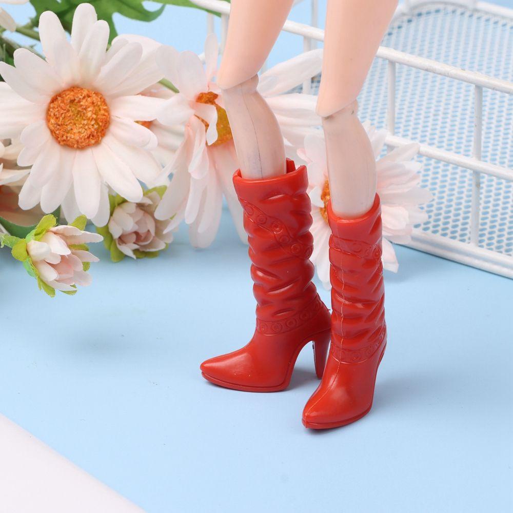 BEBETTERM 1 Đôi Giày Bốt Cao Tỷ Lệ 1 / 6 Thời Trang Cho Búp Bê