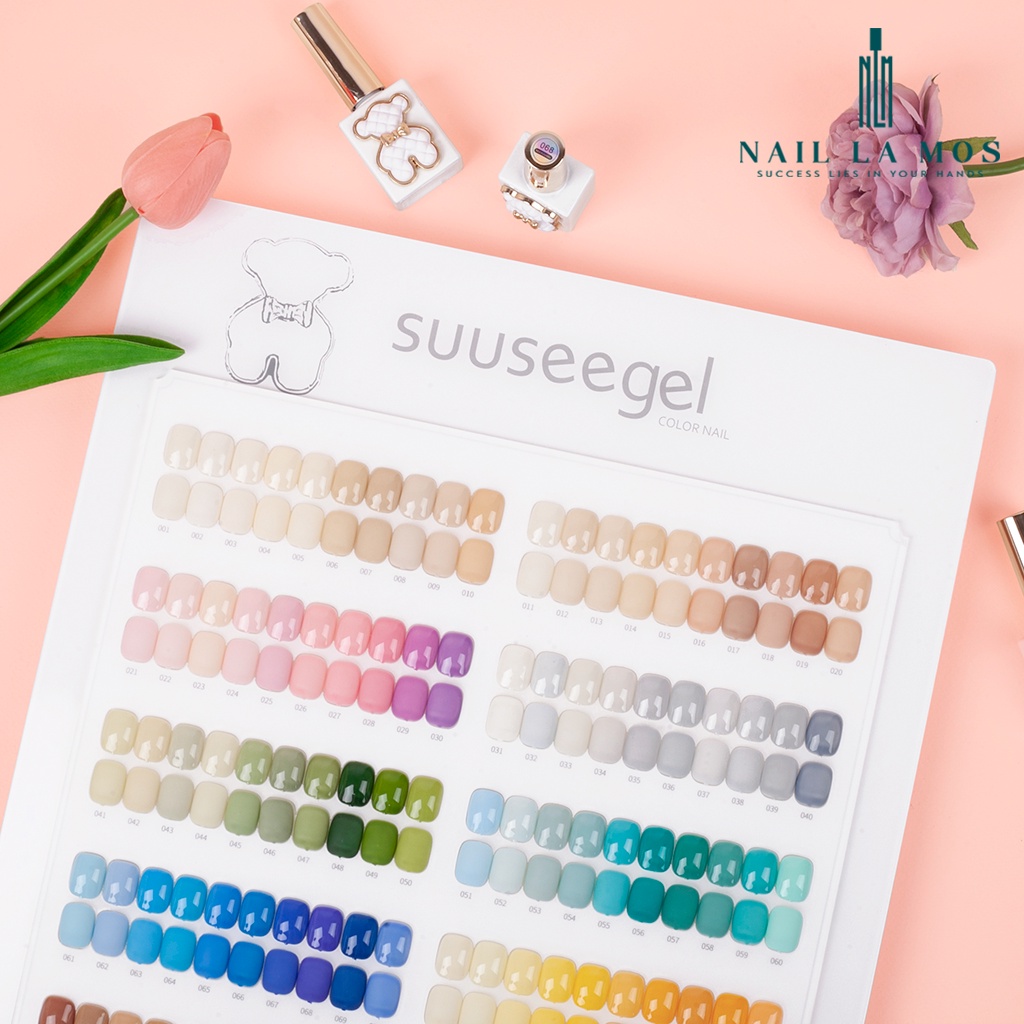 Set sơn gel Suuseegel cao cấp 100 màu chính hãng - Bộ sơn gấu sang chảnh tặng kèm bảng màu mica rất đẹp