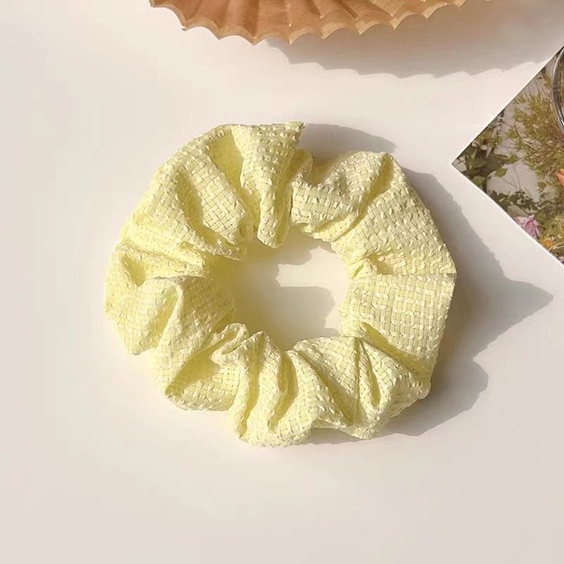 Dây Cột Tóc Vải Họa Tiết Kẻ Sọc Phong Cách Hàn Quốc Ngọt Ngào Dễ Phối Đồ DULA777