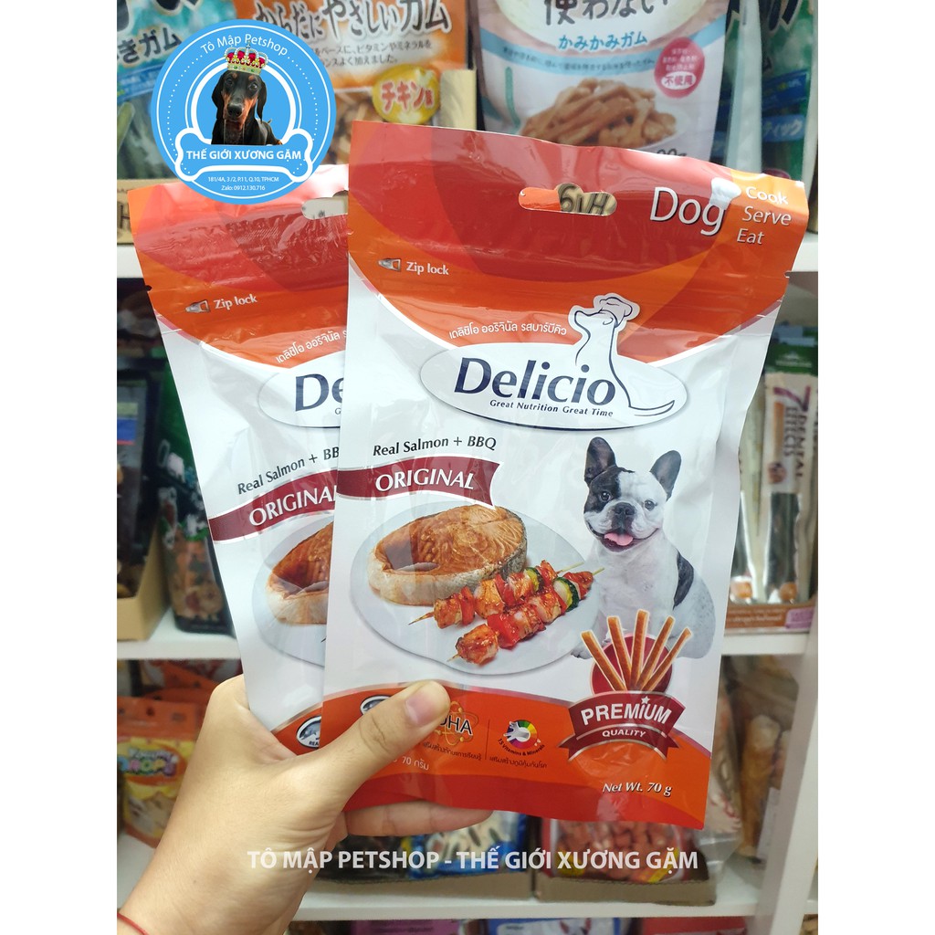 SNACK GOODIES DELICIO BÁNH THƯỞNG CÁ HỒI 70GR