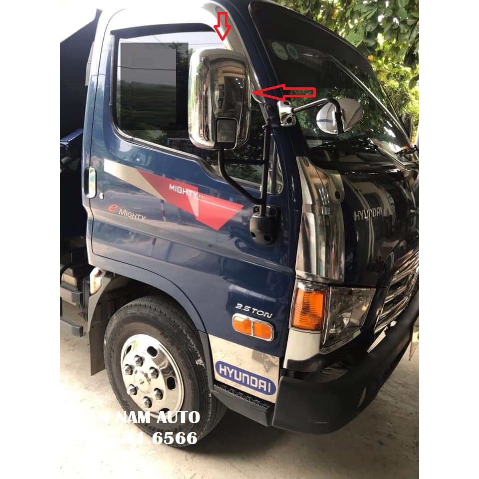 ỐP GƯƠNG CRÔM XE TẢI HYUNDAI N250, HD72, HD78, HD700, HD800 COUNTY ( HÀNG HÀN QUỐC CAO CẤP)