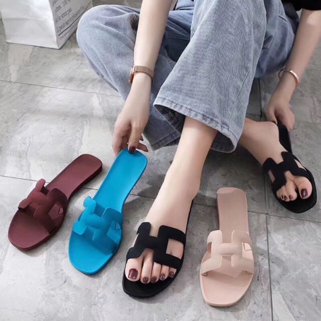 Dép nữ H TRƠN nhựa mới cực đẹp