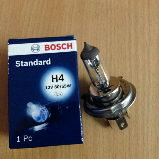 Bóng đèn H4 Bosch 12V 60/55W ánh sáng vàng tiêu chuẩn