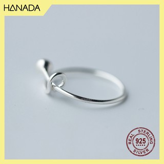 Nhẫn Bạc 925 Hanada Unisex Trơn 0009