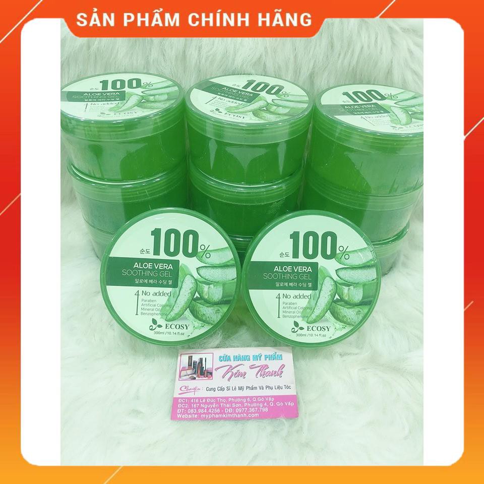 Gel ECOSY 100% Aloe Vera Lô Hội ( NHA ĐAM ) Dưỡng Ẩm Cho Da 300ml