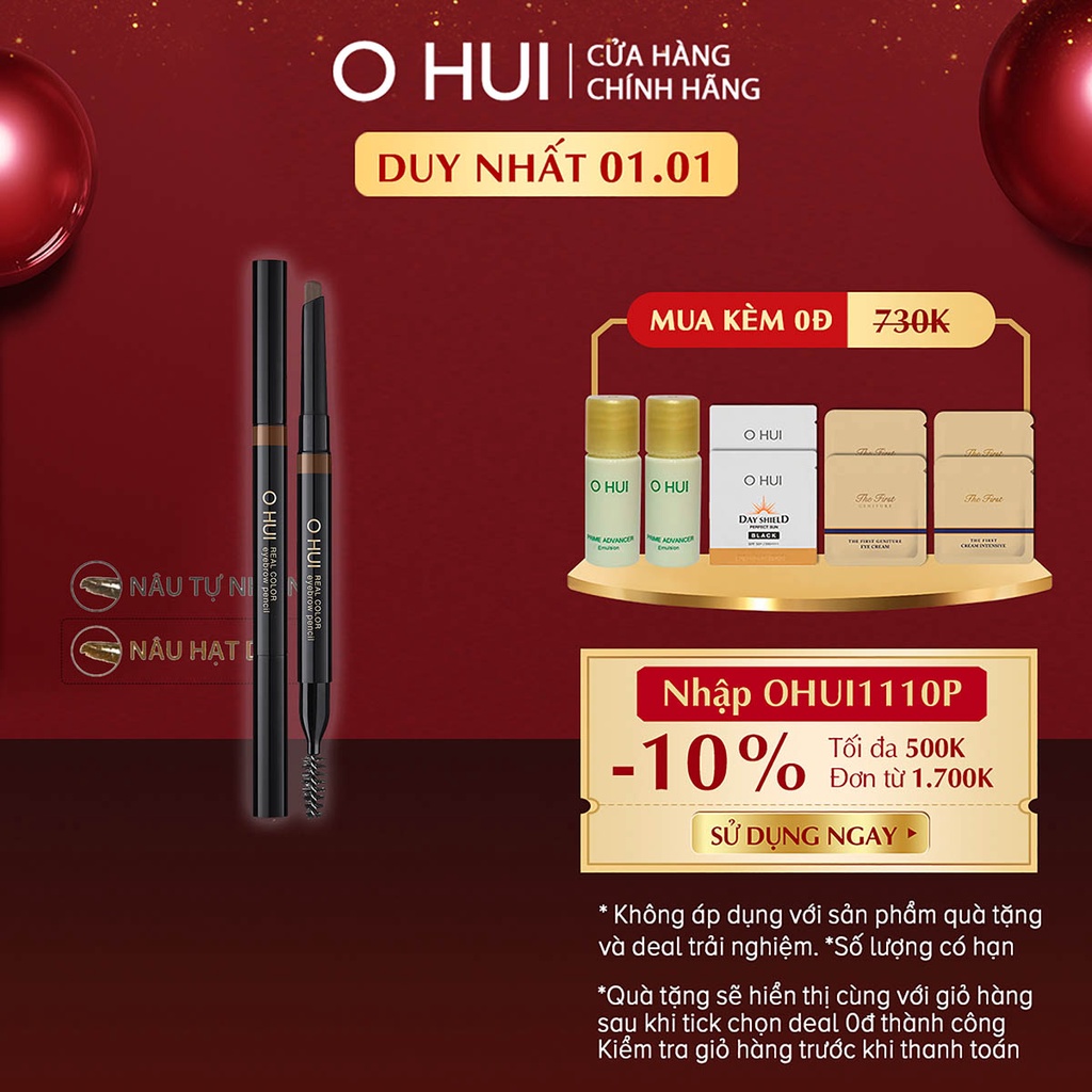 Chì kẻ chân mày OHUI Real Color Eyebrow Pencil 5g