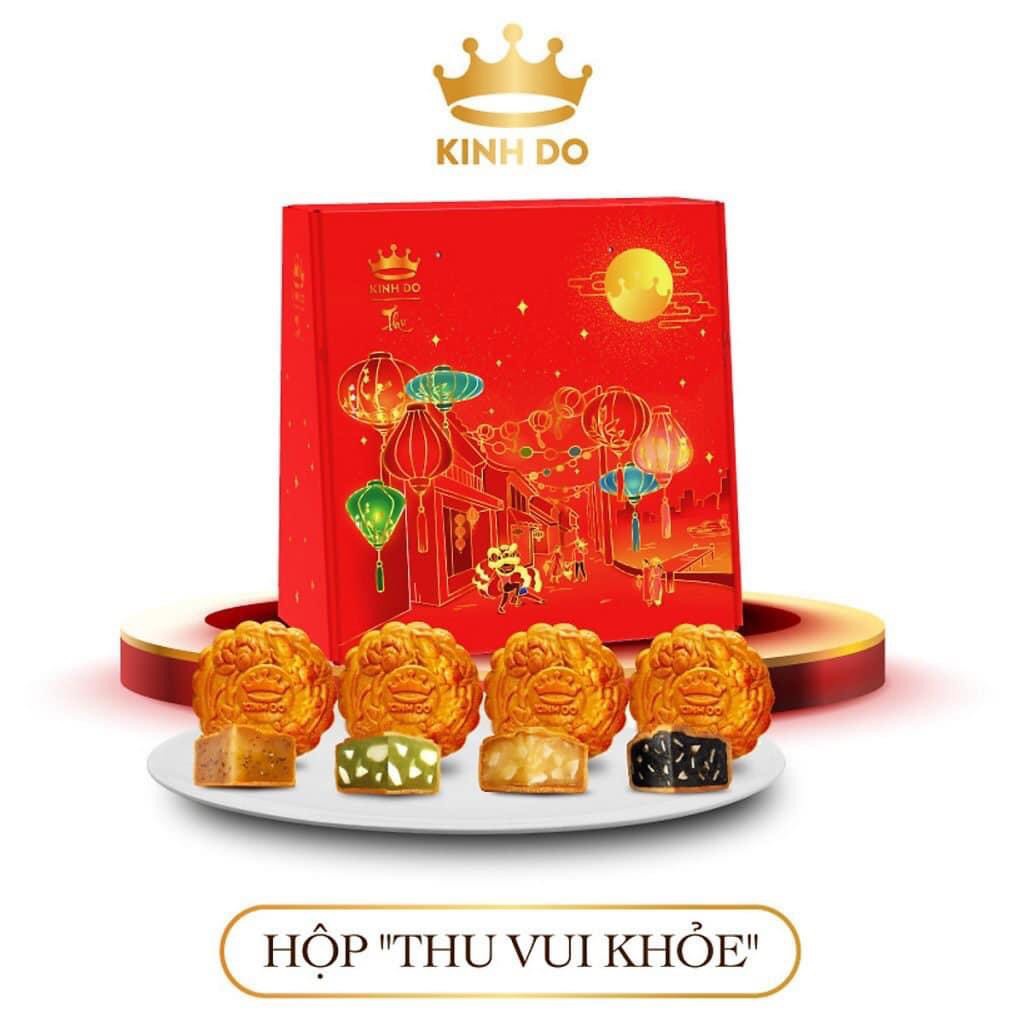 Bánh Ăn Kiêng Trung Thu Kinh Đô - Dòng Bánh Ăn Chay Đậu Xanh , Trà Xanh , Hạt Sen , Mè Đen - Quà Tặng Sang Trọng