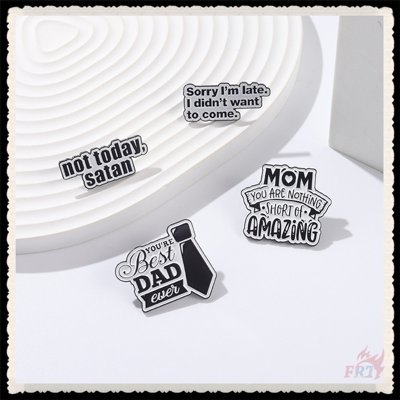 ♥ Trâm Cài Áo Hình Chữ Cái Tiếng Anh Màu Trắng Đen ♥ 1 Chiếc Huy Hiệu Huy Hiệu Ba Lô Tráng Men