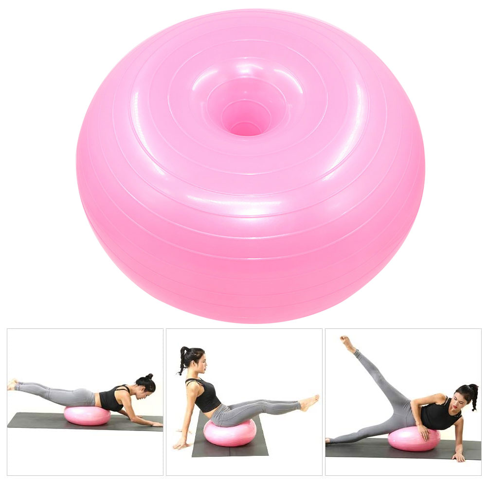 Bóng Bơm Hơi 50cm Hình Bánh Donut Hỗ Trợ Luyện Tập Yoga / Pilates