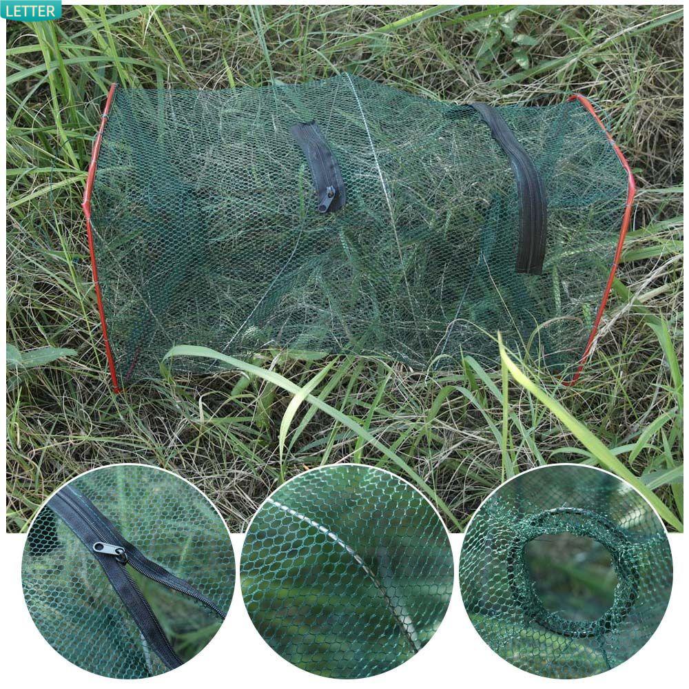 Lồng Lưới Bắt Tôm Cá/Tôm/Tôm Bằng Nylon Bền Có Khóa Kéo Có Thể Gập Gọn