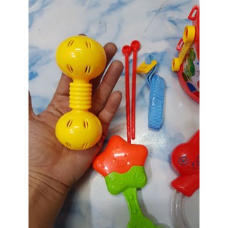 Đồ chơi trẻ em bộ trống lục lạc, xúc xắc cho em bé