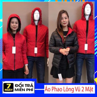 Áo Phao Lông Vũ 2 Mặt Siêu Ấm Siêu Chống Nước, Áo Khoác Thích Hợp Cho Nam Và Nữ Nhiều Mầu
