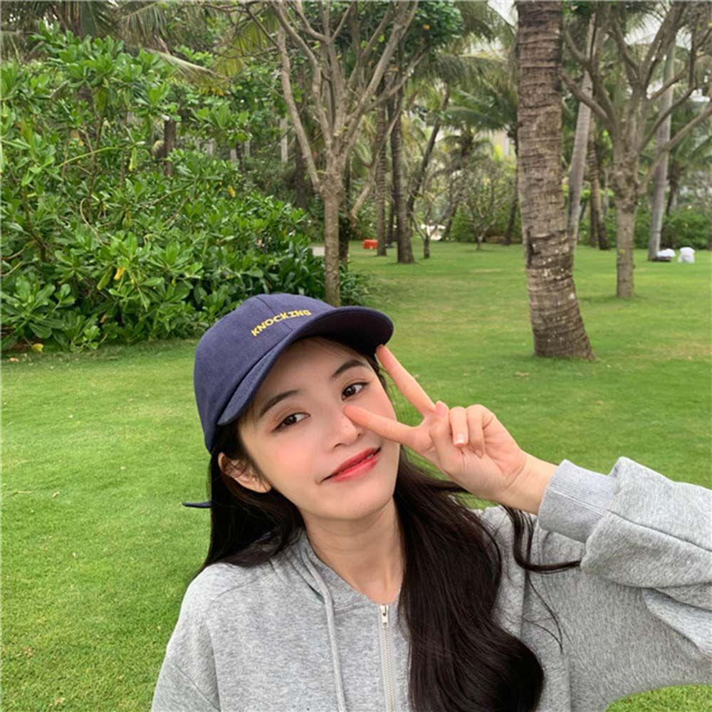 Mũ Lưỡi Trai Màu Sắc Đơn Giản Thêu Chữ Thời Trang Cho Nữ