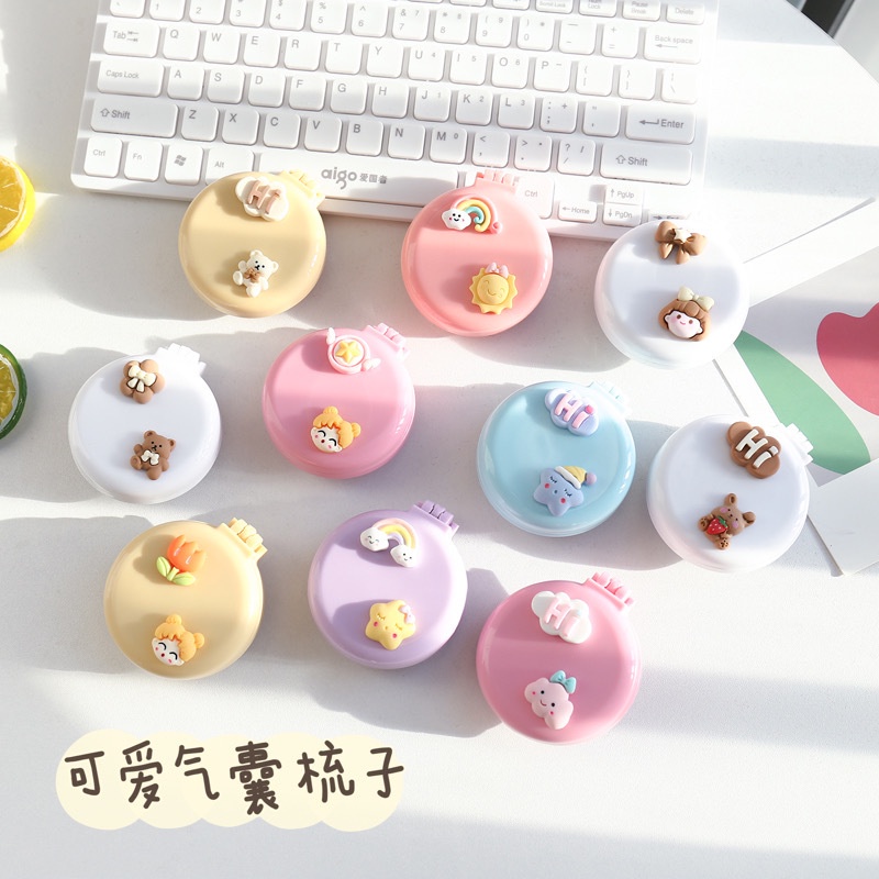 Gương mini kèm lược bỏ túi phong cách hàn quốc
