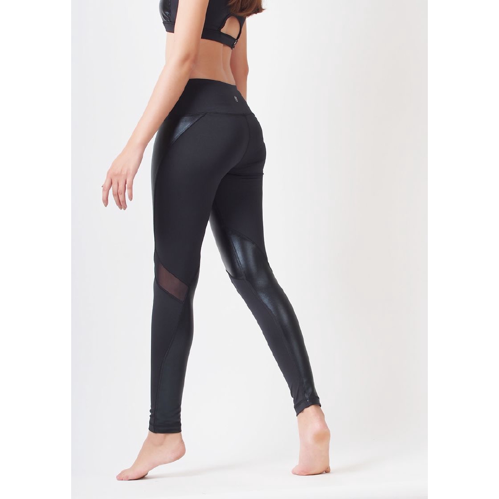 Legging thể thao dài phối đắp