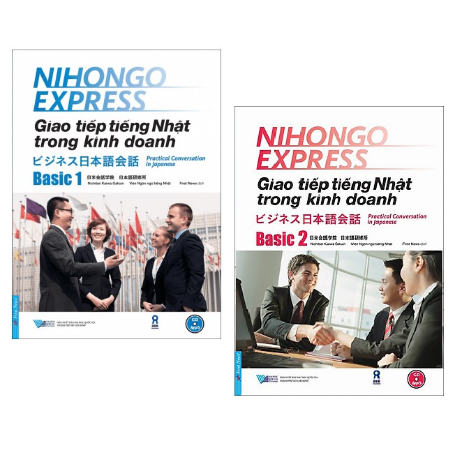 Sách - Combo Giáo trình giao tiếp tiếng Nhật trong kinh doanh Nihongo Express Bijinesu Nihongo Kaiwa Tặng Kèm Sổ Tay