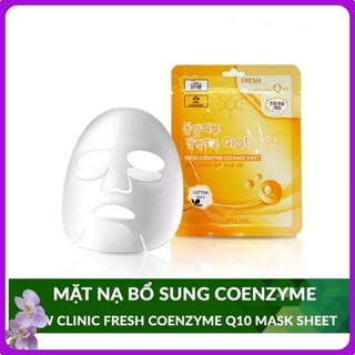 10 Mặt nạ Coenzym Q10 dưỡng da ⚜️FREESHIP⚜️ Mặt Nạ giấy Mỹ phẩm hàn quốc cao cấp 3W CLINIC FRESH COENZYME Q10 MASK SHEET