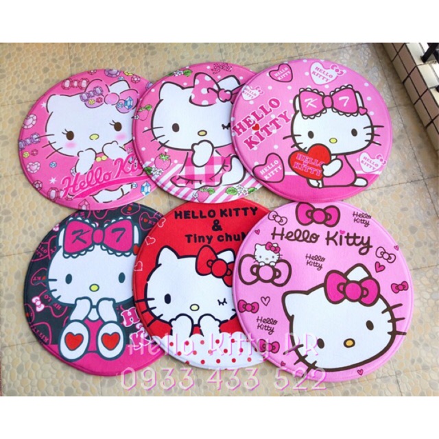 Thảm tròn size 60cm HELLO KITTY