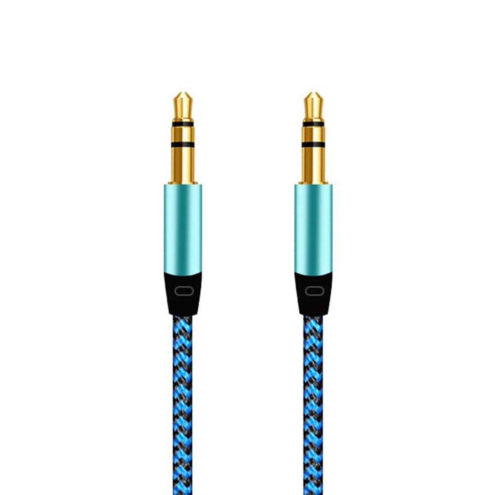 Dây Cáp Âm Thanh Bện Dây Dài 1m Chuyển Đổi Từ Giắc Cắm 3.5mm AUX Sang Giắc Cắm Cho Loa PC DVD