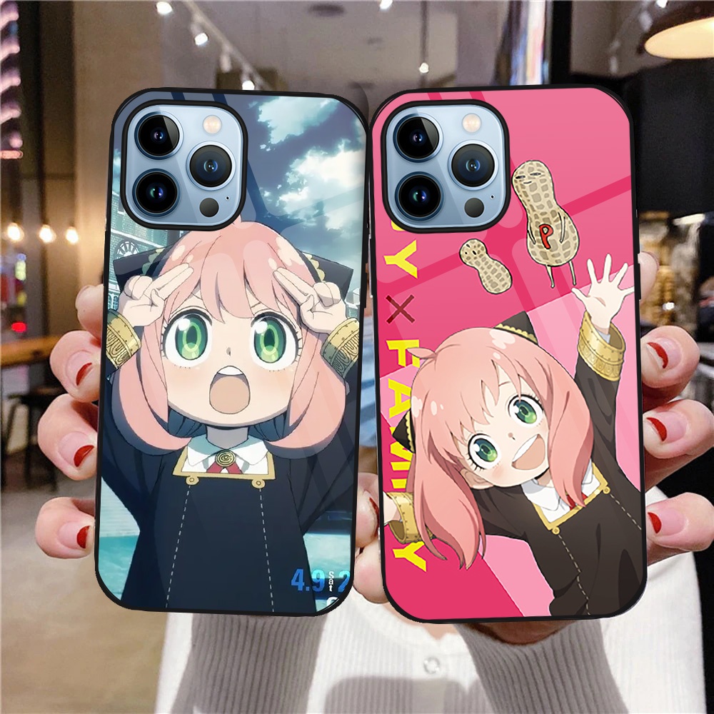Ốp Điện Thoại Kính Cường Lực Cứng In Hình Anime Cho IPhone 13 Pro Max 11 12 IPhone XS Max 7 8