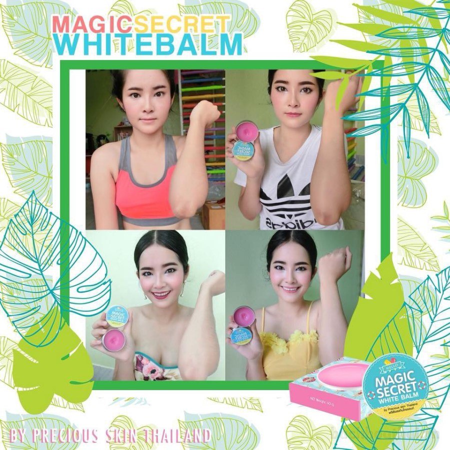 Sáp dưỡng trắŉg da hồng nhũ hoa Magic Secret White Balm Thái Lan