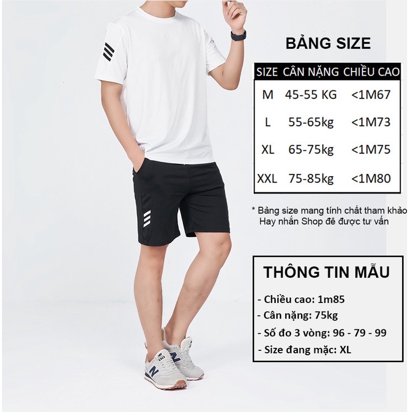 [Mã LTBAUAB13 giảm 7% đơn 99K] Bộ Thể Thao Hè Nam Azila CoolFit, Chất Thun Lạnh In 3 sọc kẻ