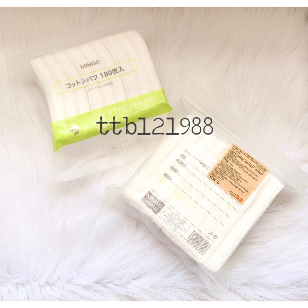 Bông Tẩy Trang Miniso 180 Miếng/Gói | BigBuy360 - bigbuy360.vn