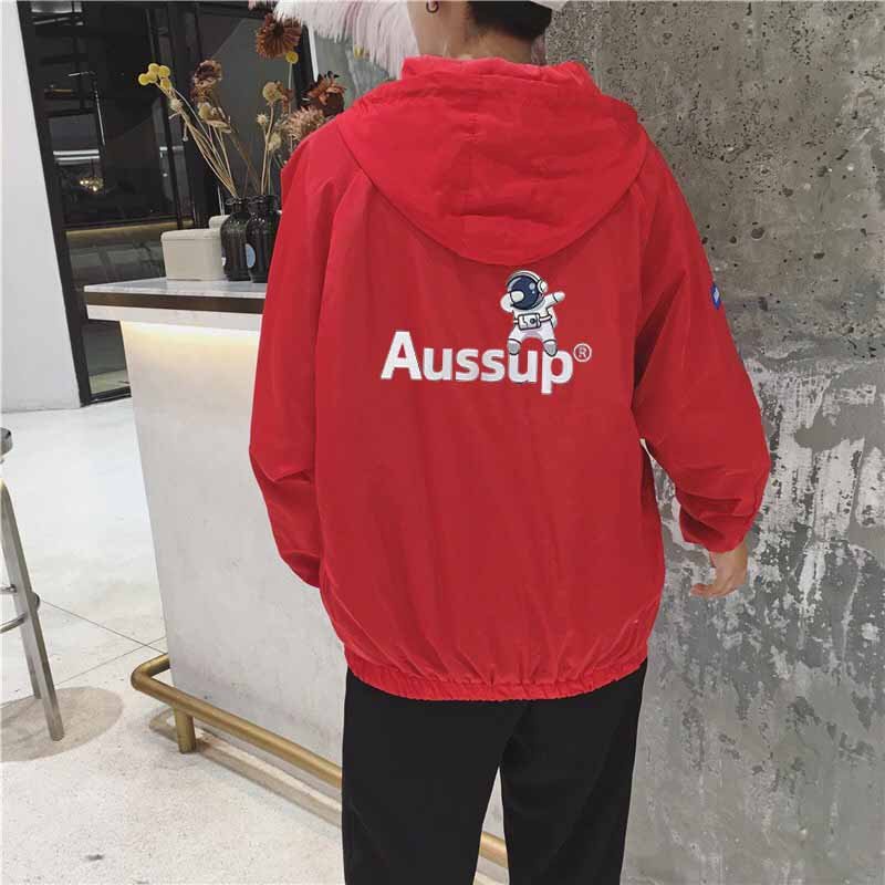 ❤️ 2 LỚP - KHÓA TÚI ❤️ Áo Khoác Dù in hình dơi lửa đỏ Ulzzang Nam Nữ Unisex Form Rộng Bomber Jacket