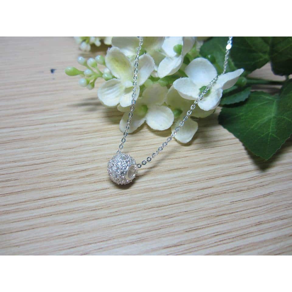Dây chuyền bạc ý DaLiA Jewelry hạt Châu bi cầu xinh xắn đủ cỡ to nhỏ cho nàng