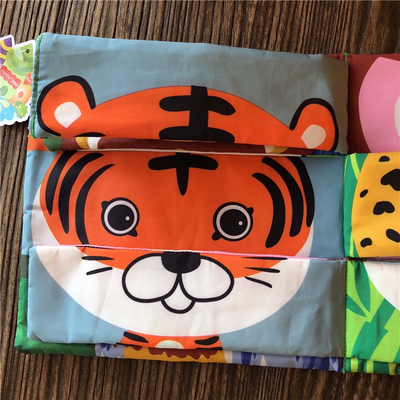 Sách Vải Tương Tác Match &amp; Mix ghép hình các con vật Funny Zoo SV24
