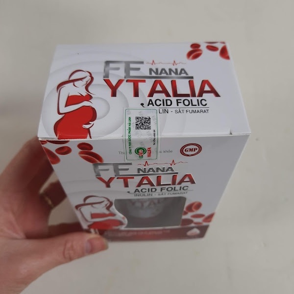 Viên uống bổ máu Fe Nana YTALIA - Bổ sung sắt và acid folic cho bà bầu
