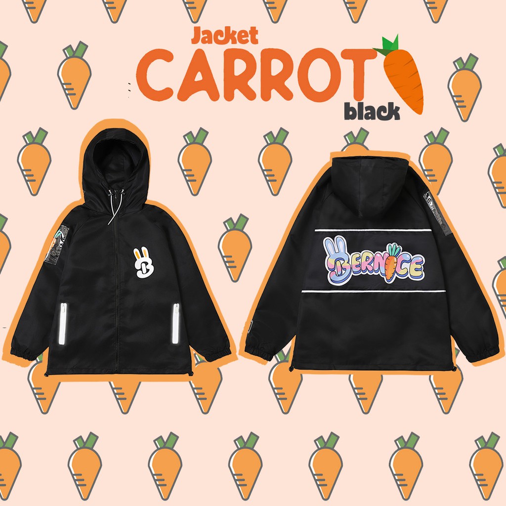 Áo khoác Bernice Carrot Đen Phản Quang