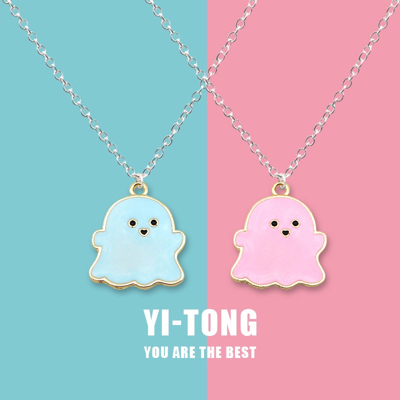 Dây Chuyền Mặt Hình Ma Dễ Thương Cho Nữ