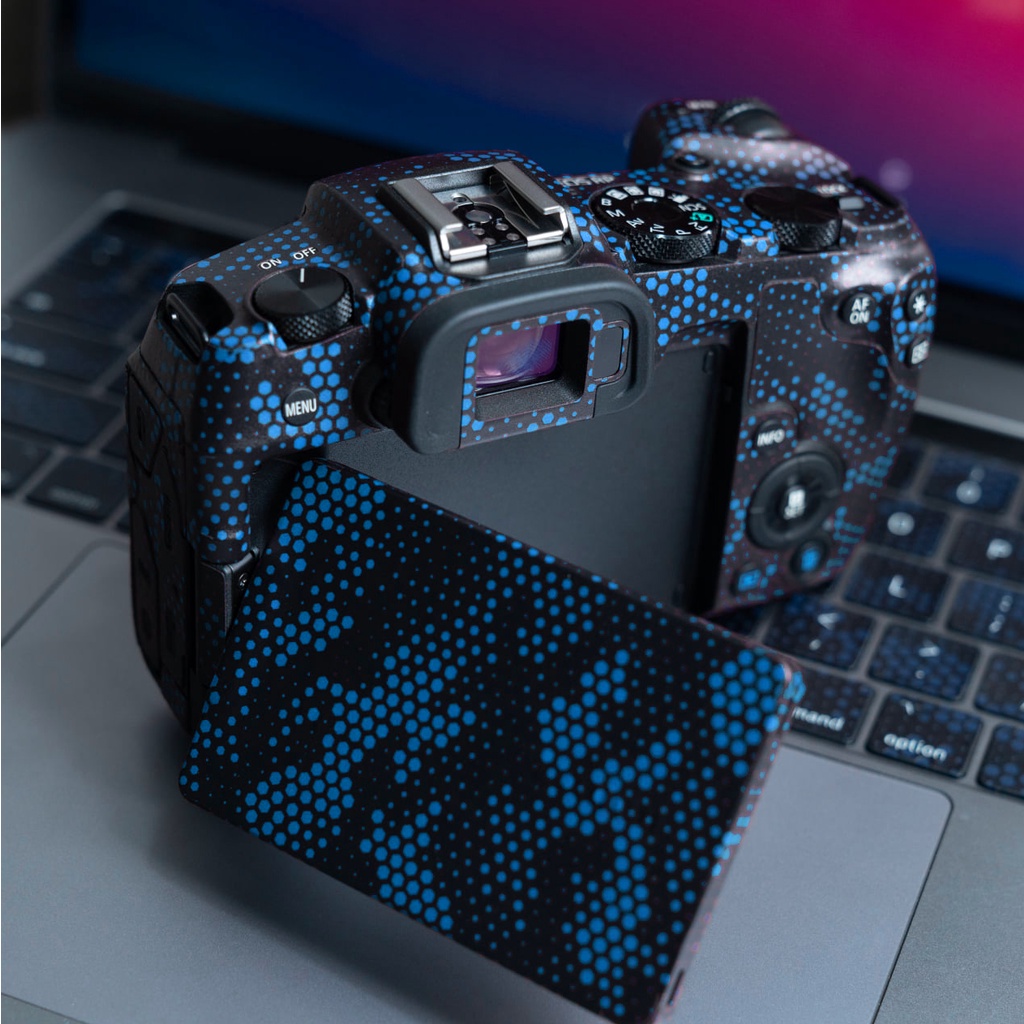 Miếng Dán Skin Máy Ảnh 3M - Mẫu Mamba Blue - Có Mẫu Skin Cho body và len Sony, Canon, Nikon, Fuji