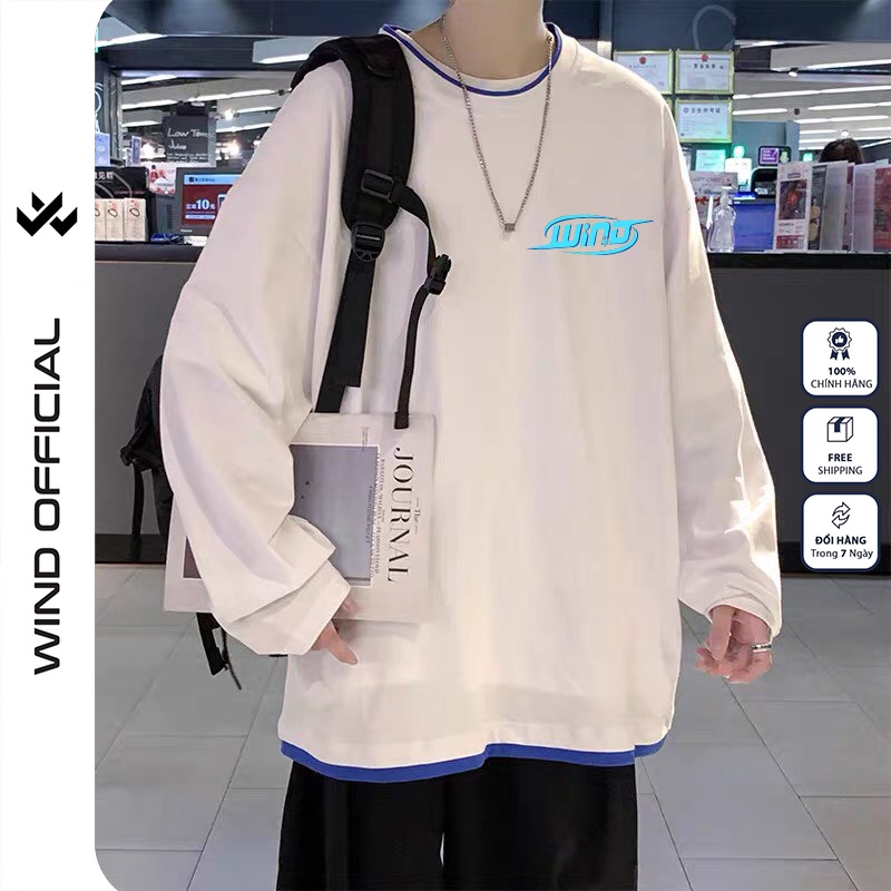 Áo thun tay dài WIIS phông unisex form rộng WIIS layer sweater nam nữ ulzzang