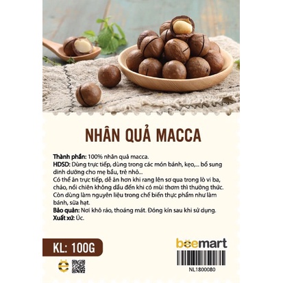 Nhân macca nguyên hạt 100gr