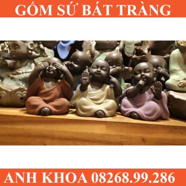 Bộ tượng 3 không - Gốm sứ Bát Tràng Anh Khoa