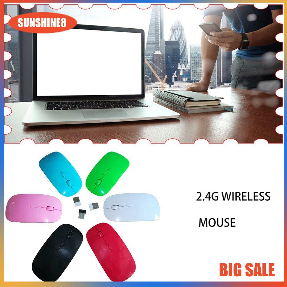 【SUN】Chuột không dây Chuột không dây Chuột quang di động di động siêu mỏng 2.4G với đầu thu USB