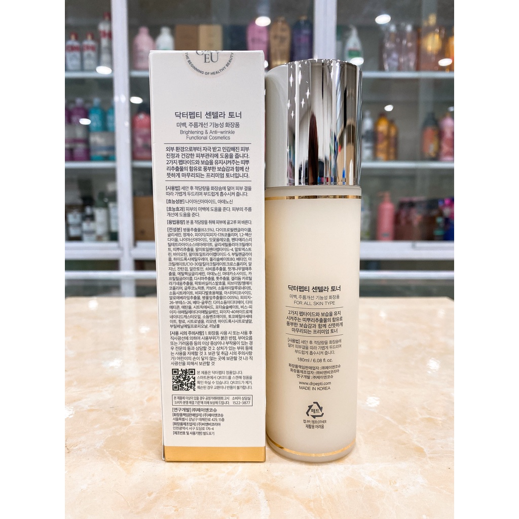 Nước Hoa Hồng Cân Bằng Da Dr.Pepti Centella Toner Hàn Quốc 180ml