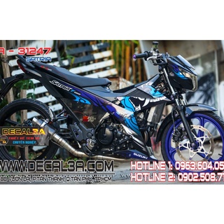 Tem trùm Satria F150 hoa văn
